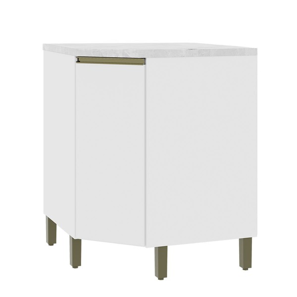 Armário de Cozinha para Canto 73 Cm 1 Porta 6123.8 Branco - Indékes