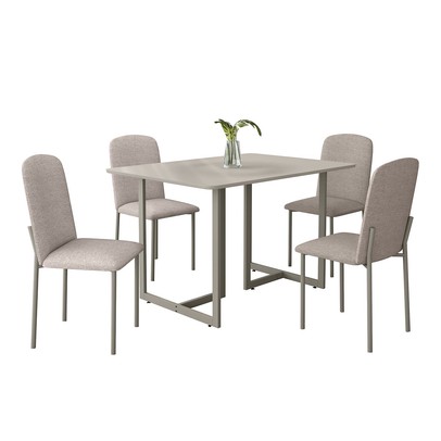 Mesa de Jantar 4 Lugares Belle Classic Champagne/Bege - Art Panta