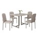 Mesa de Jantar 4 Lugares Belle Classic Champagne/Bege - Art Panta