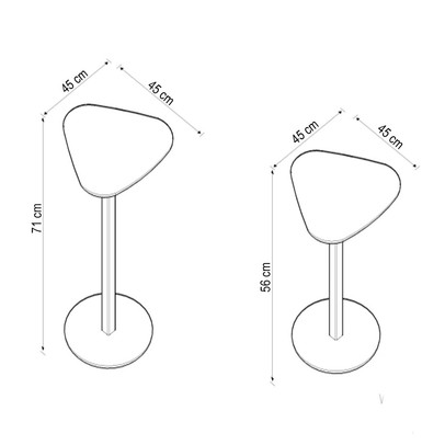 Mesa de Canto Paris Kit 2 Peças Nature - Tebarrot