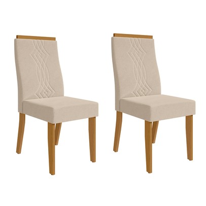 Cadeiras Kit 2 Cadeiras Luna Nature/Bege - Art Panta