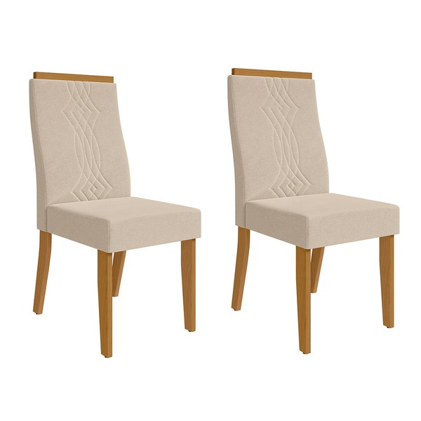 Cadeiras Kit 2 Cadeiras Luna Nature/Bege - Art Panta