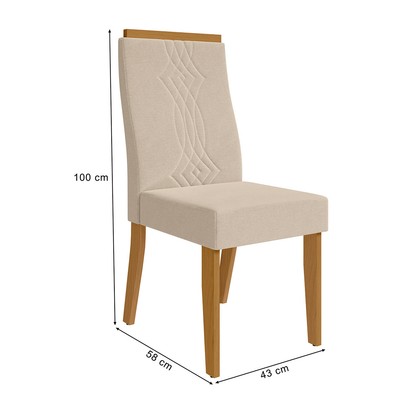 Cadeiras Kit 2 Cadeiras Luna Nature/Bege - Art Panta