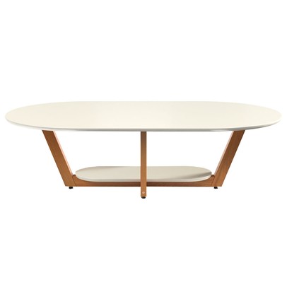 Mesa de Centro Elegance Off White/Nature - Tebarrot