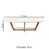 Mesa de Centro Elegance Off White/Nature - Tebarrot