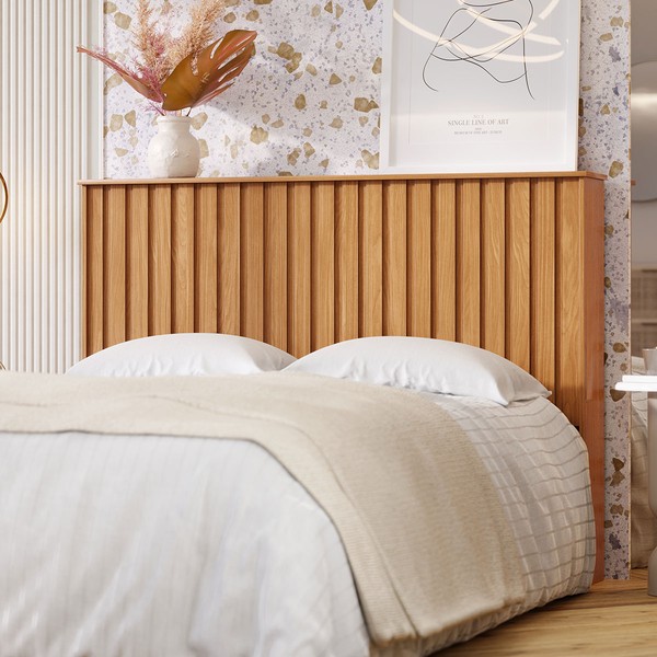 Cabeceira Queen Detroit Ripado Nautre - Tebarrot