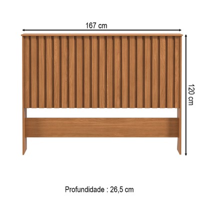Cabeceira Queen Detroit Ripado Nautre - Tebarrot