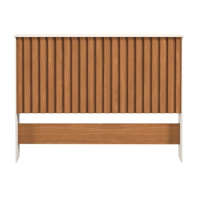 Cabeceira Queen Detroit Ripado Off White/Nature - Tebarrot