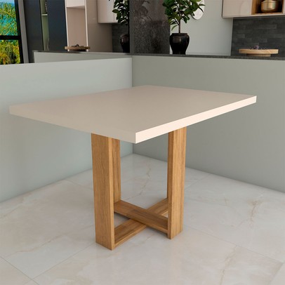 Canto Alemão Amelia com 2 Cadeiras Mel/Blonde/Veludo Perola - Panorama Móveis