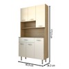 Armário de Cozinha Beatrice 6 Portas 1 Gaveta Freijó/Soft - Panorama Móveis