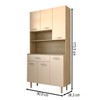 Armário de Cozinha Beatrice 6 Portas 1 Gaveta Freijó/Vanilla - Panorama Móveis