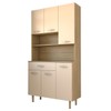 Armário de Cozinha Beatrice 6 Portas 1 Gaveta Freijó/Vanilla - Panorama Móveis