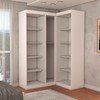 Guarda-Roupa Solteiro Modulado Odisseia 5 Portas 12 Prateleiras com Espelho Branco - Panorama Móveis