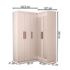 Guarda-Roupa Solteiro Modulado Odisseia 5 Portas 12 Prateleiras com Espelho Branco - Panorama Móveis