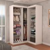 Guarda-Roupa Solteiro Modulado Odisseia 5 Portas 12 Prateleiras com Espelho Branco - Panorama Móveis