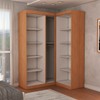 Guarda-Roupa Solteiro Modulado Odisseia 5 Portas 12 Prateleiras com Espelho Cinamomo/Off White - Panorama Móveis