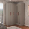 Guarda-Roupa Solteiro Modulado Odisseia 5 Portas 12 Prateleiras com Espelho Onix - Panorama Móveis