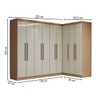 Guarda-Roupa Casal Modulado Odisseia 9 Portas 2 Gavetas Cinamomo/Off White - Panorama Móveis