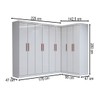 Guarda-Roupa Casal Modulado Odisseia 9 Portas 2 Gavetas Branco - Panorama Móveis
