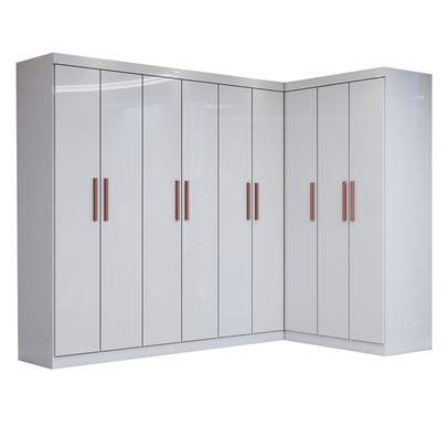 Guarda-Roupa Casal Modulado Odisseia 9 Portas 2 Gavetas Branco - Panorama Móveis