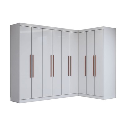Guarda-Roupa Casal Modulado Odisseia 9 Portas 2 Gavetas Branco - Panorama Móveis