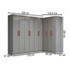 Guarda-Roupa Casal Modulado Odisseia 9 Portas 2 Gavetas Onix - Panorama Móveis