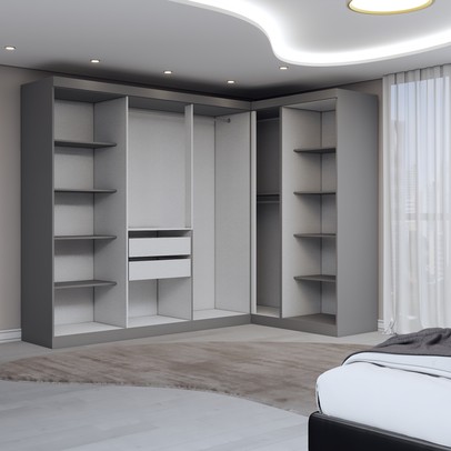 Guarda-Roupa Casal Modulado Odisseia 9 Portas 2 Gavetas Onix - Panorama Móveis