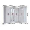 Guarda-Roupa Casal Modulado Odisseia 9 Portas 2 Gavetas com Espelho Branco - Panorama Móveis