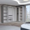 Guarda-Roupa Casal Modulado Odisseia 9 Portas 2 Gavetas com Espelho Onix - Panorama Móveis