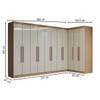 Guarda-Roupa Casal Modulado Odisseia 11 Portas 4 Gavetas Cinamomo/Off White - Panorama Móveis