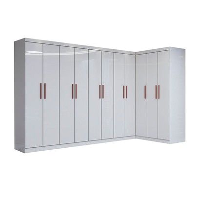 Guarda-Roupa Casal Modulado Odisseia 11 Portas 4 Gavetas Branco - Panorama Móveis