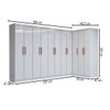 Guarda-Roupa Casal Modulado Odisseia 11 Portas 4 Gavetas Branco - Panorama Móveis