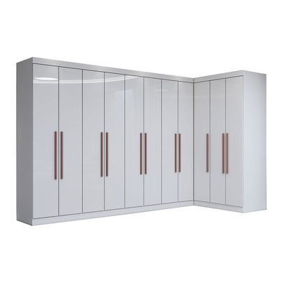 Guarda-Roupa Casal Modulado Odisseia 11 Portas 4 Gavetas Branco - Panorama Móveis