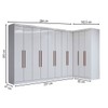 Guarda-Roupa Casal Modulado Odisseia 11 Portas 4 Gavetas Branco - Panorama Móveis