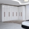 Guarda-Roupa Casal Modulado Odisseia 11 Portas 4 Gavetas Branco - Panorama Móveis