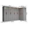 Guarda-Roupa Casal Modulado Odisseia 11 Portas 4 Gavetas Onix - Panorama Móveis