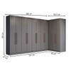 Guarda-Roupa Casal Modulado Odisseia 11 Portas 4 Gavetas Onix - Panorama Móveis