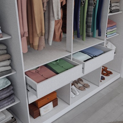 Guarda-Roupa Casal Modulado Odisseia 11 Portas 4 Gavetas com Espelho Branco - Panorama Móveis