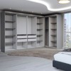 Guarda-Roupa Casal Modulado Odisseia 11 Portas 4 Gavetas com Espelho Onix - Panorama Móveis
