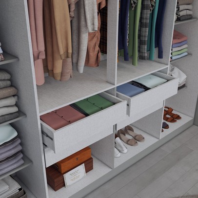 Guarda-Roupa Casal Modulado Odisseia 11 Portas 4 Gavetas com Espelho Onix - Panorama Móveis