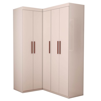 Guarda-Roupa Solteiro Modulado Odisseia 5 Portas 12 Prateleiras Branco - Panorama Móveis