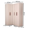 Guarda-Roupa Solteiro Modulado Odisseia 5 Portas 12 Prateleiras Branco - Panorama Móveis