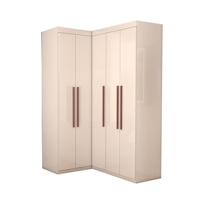 Guarda-Roupa Solteiro Modulado Odisseia 5 Portas 12 Prateleiras Branco - Panorama Móveis