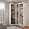 Guarda-Roupa Solteiro Modulado Odisseia 5 Portas 12 Prateleiras Branco - Panorama Móveis