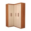 Guarda-Roupa Solteiro Modulado Odisseia 5 Portas 12 Prateleiras Cinamomo/Off White - Panorama Móveis