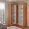 Guarda-Roupa Solteiro Modulado Odisseia 5 Portas 12 Prateleiras Cinamomo/Off White - Panorama Móveis