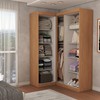 Guarda-Roupa Solteiro Modulado Odisseia 5 Portas 12 Prateleiras Cinamomo/Off White - Panorama Móveis