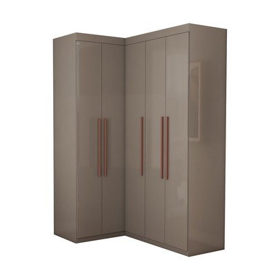 Guarda-Roupa Solteiro Modulado Odisseia 5 Portas 12 Prateleiras Onix - Panorama Móveis