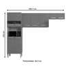 Cozinha Compacta Versalhes 9 Portas com Vidro Freijó/Soft - Kits Paraná