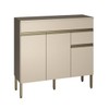 Balcão de Cozinha Line 150 Cm 3 Portas 1 Gaveta Vanilla - Kits Paraná